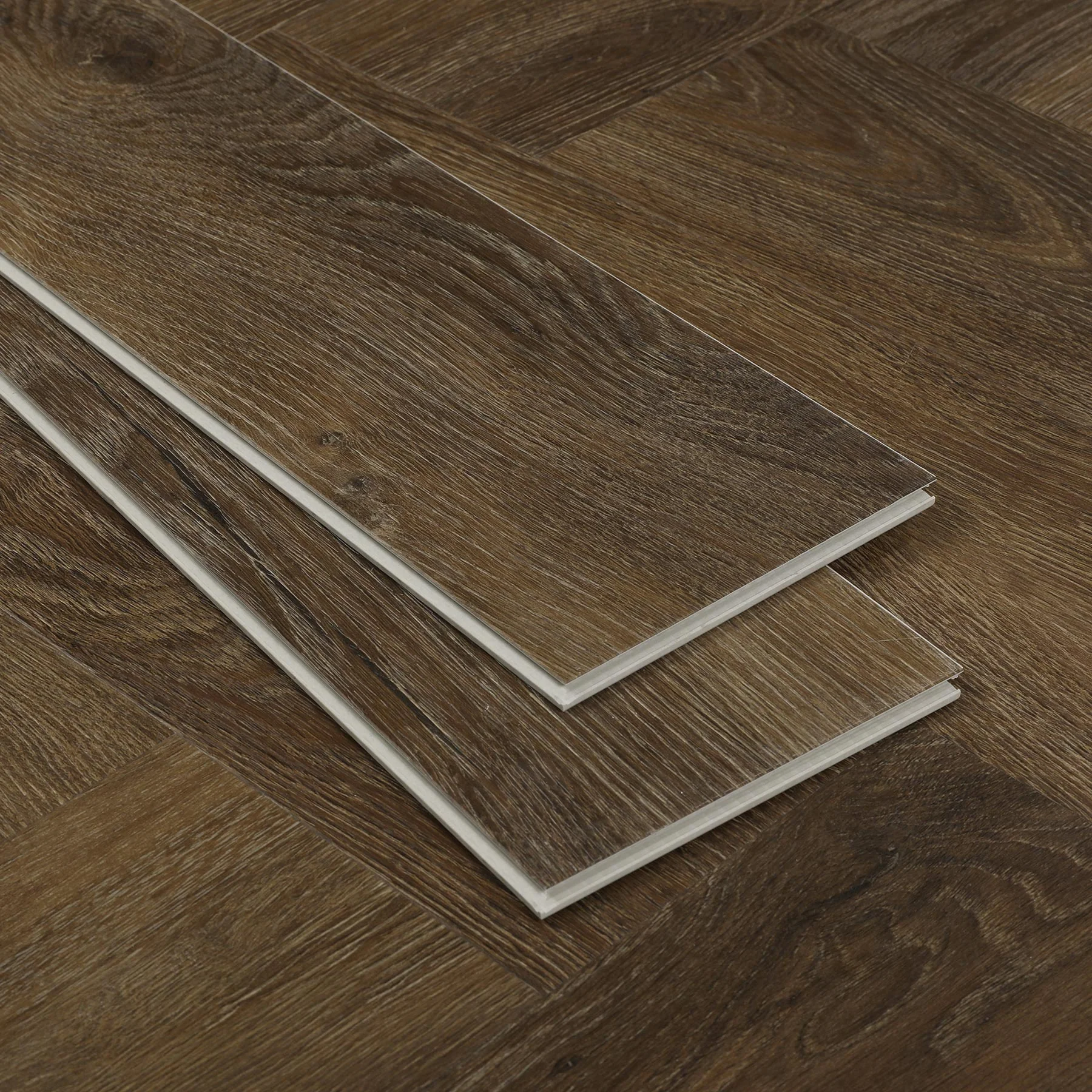 Sample: Chocolate Pine Herringbone