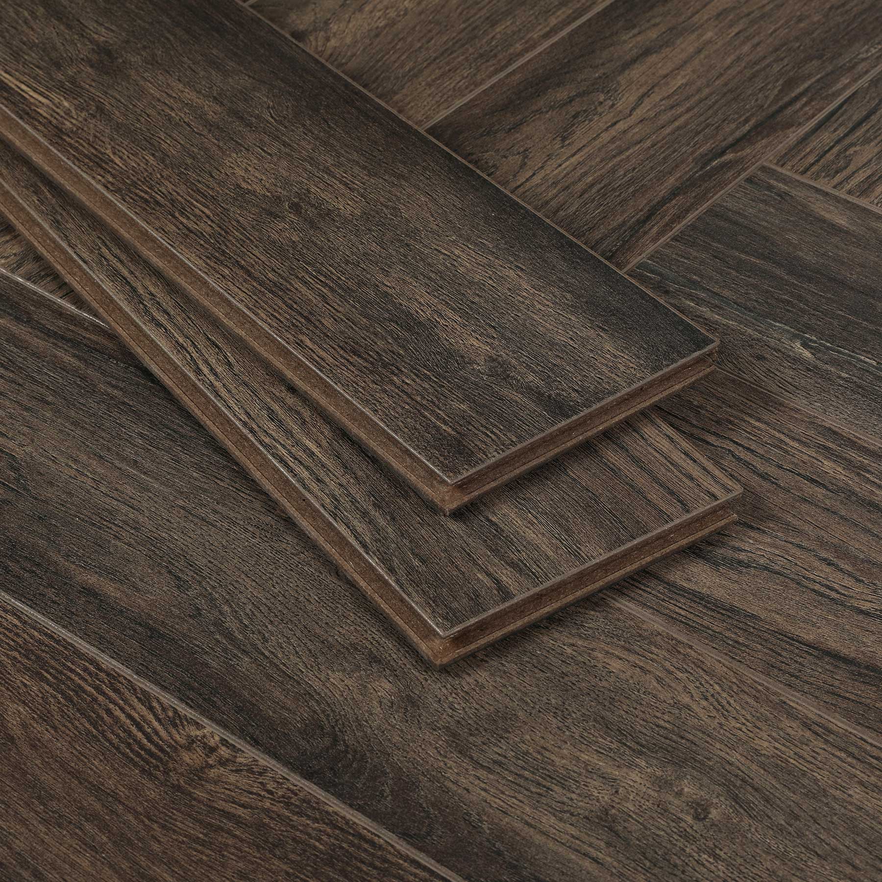 Sample: Smoked Praline 10mm Herringbone